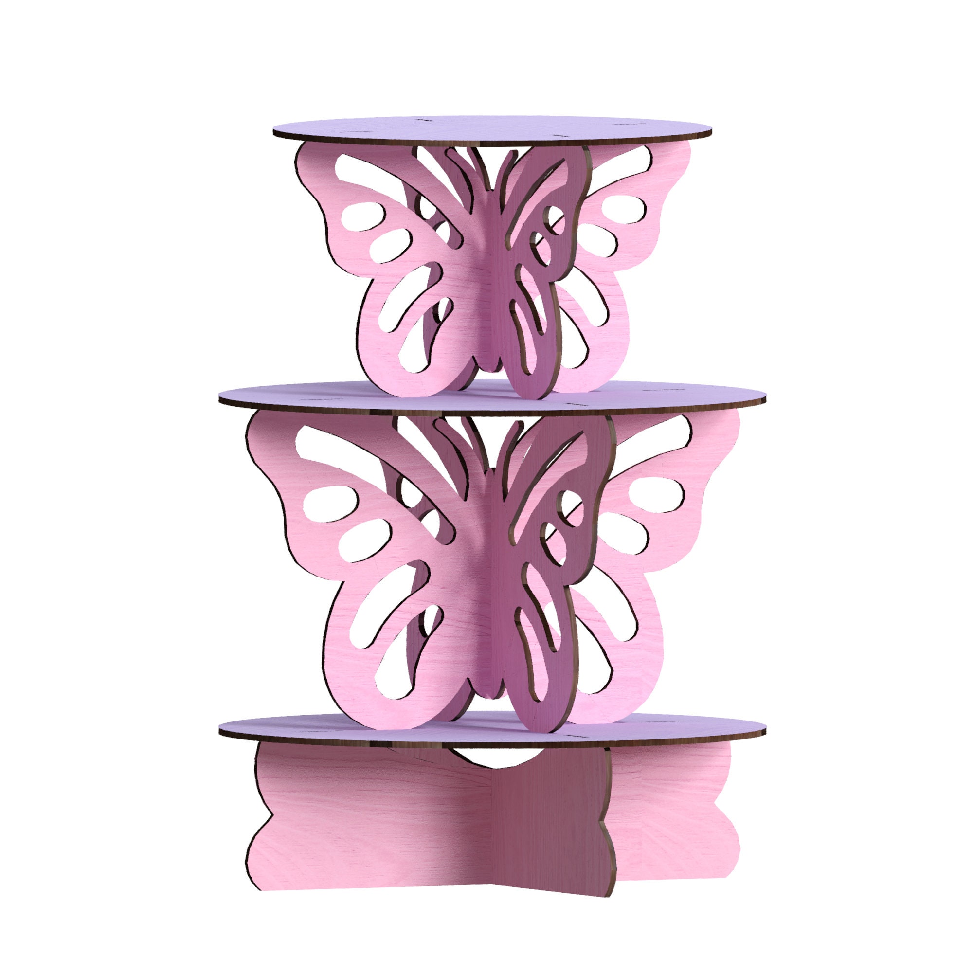 Butterfly Cupcake Standlaser Cut Files Laser Cut Template Etsy