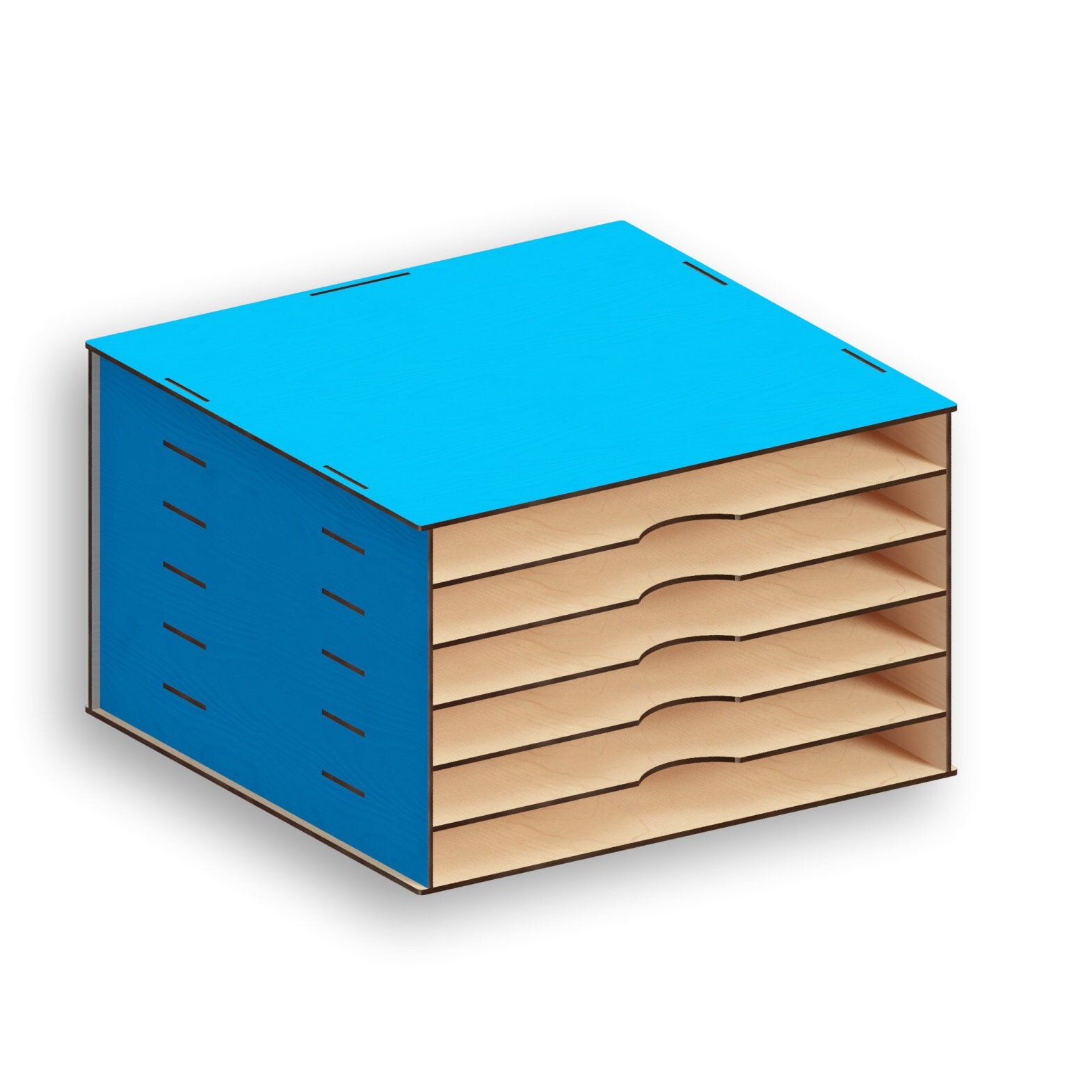 12 X 12 Paper Storage, 4 Pack Scrapbook Storage Box for 12 X 12