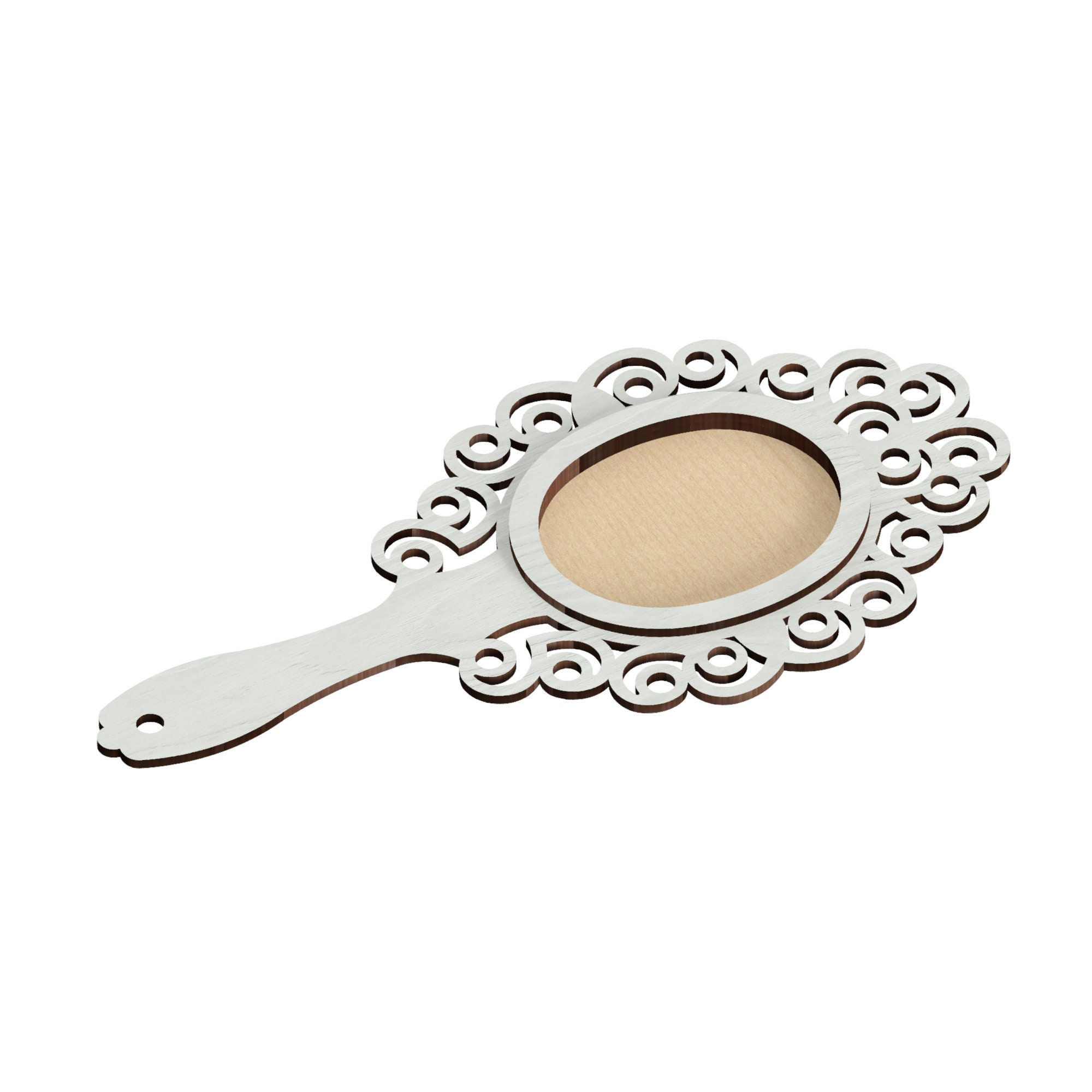 Hand Mirror Invitation Laser Cut File, CNC Pattern (digital Download) -  Etsy Israel, image size:2000x2000