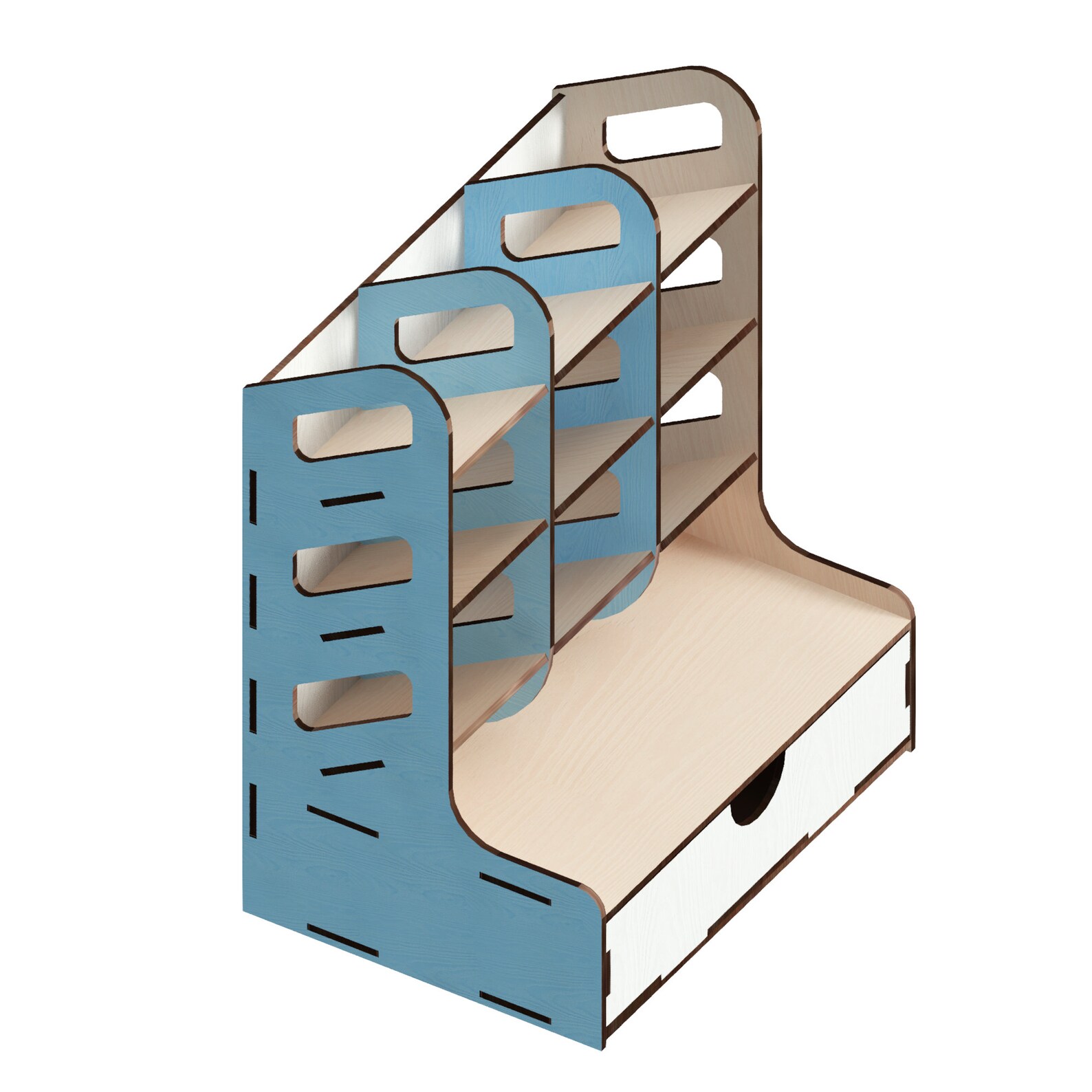 Desk Organizer Laser Cut Files Svgdxfpdfaicdreps Etsy