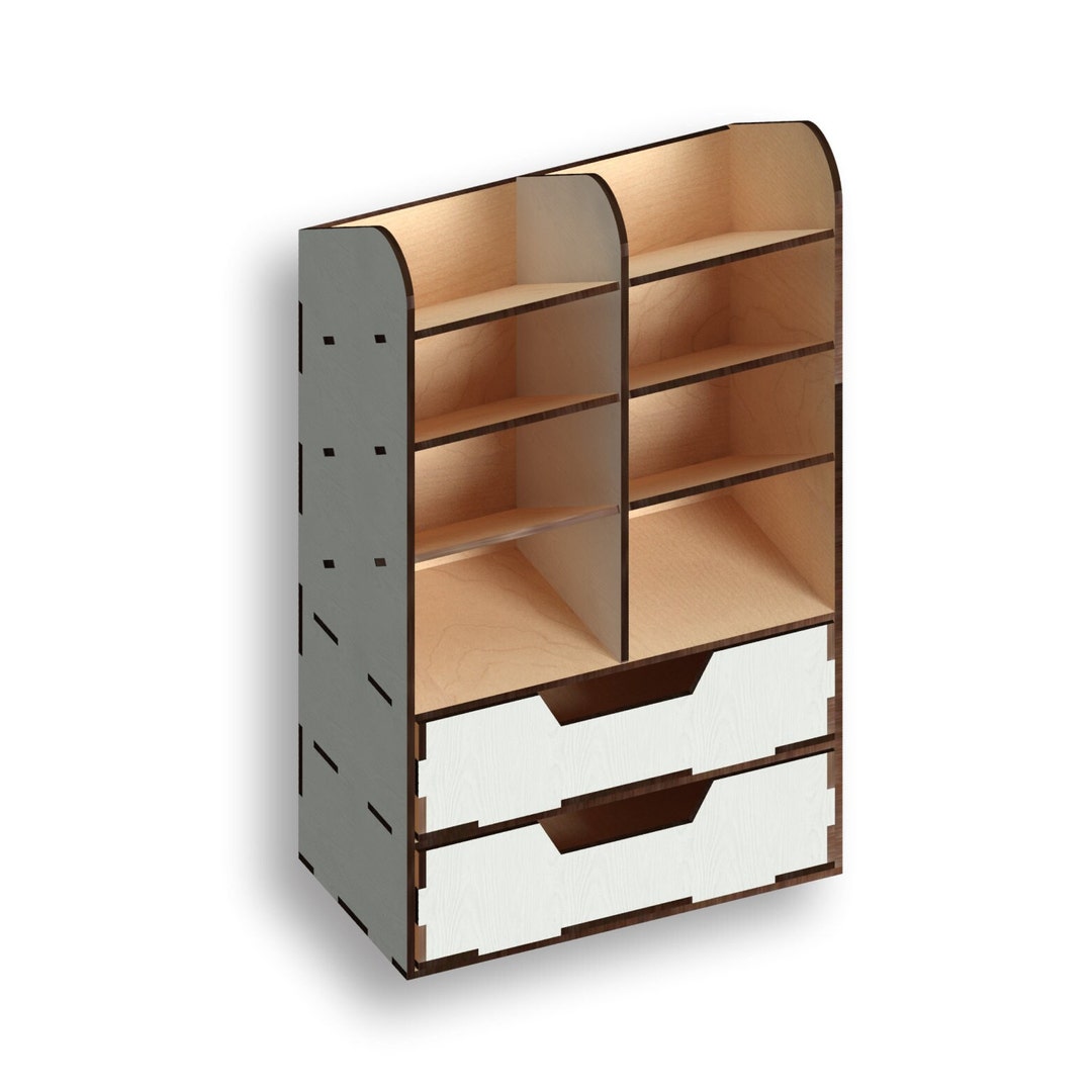 Laser Cut Desktop Storage Box Vector Plan (digital Download) - Etsy
