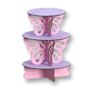 Butterfly Cupcake Stand,Laser Cut Files, laser cut template, Vector for Laser, laser cut pattern, vector model,vector plan,Instant download