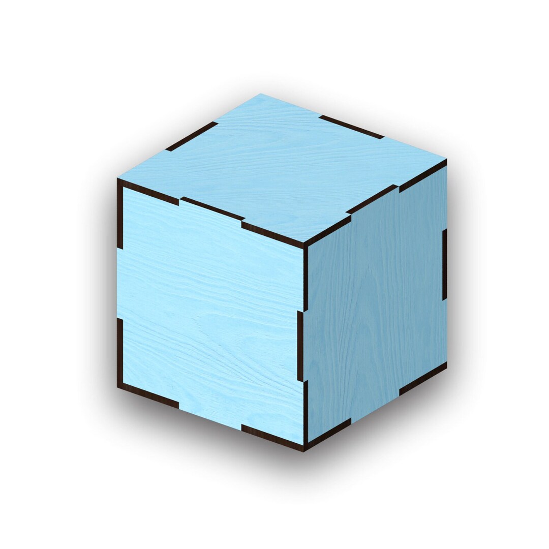 Cube, Laser Cut Files, Laser Cut Template, Laser Cut Pattern, Vector