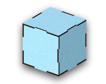 Cube Laser Cut Template: Vector Model (Digital Download)