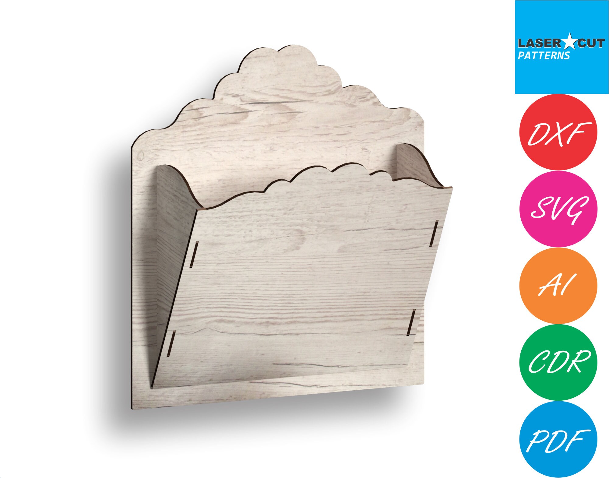 Wall Letter Holder Laser Cut Files Svgdxfpdfaicdreps Etsy