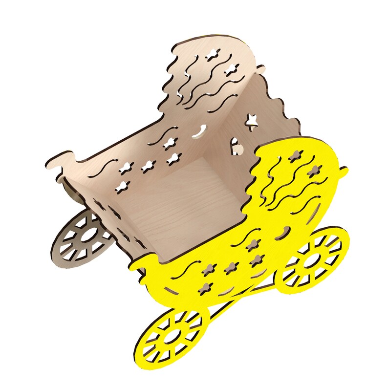 Baby Shower Strollerlaser Cut Files Laser Cut Template | Etsy