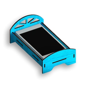 Cell phone bed, Laser Cut Files - Svg+Dxf+Pdf+Ai+Cdr+Eps - laser Files - Instant Download - laser cut template - laser cut pattern