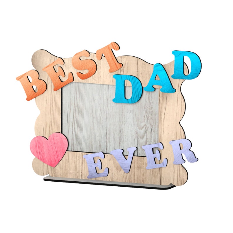 Dad Picture Frame Pattern Vector for Laser Cutting Etsy