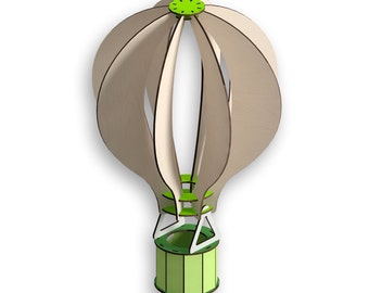 Hot Air Balloon Laser Cut File: Svg, Dxf, Pdf, Ai, Cdr, Eps (Instant Download)