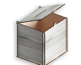 Caja de tarjeta de boda, Archivos cortados con láser, Svg+Dxf+Pdf+Ai+Cdr+Eps, Archivos láser, Descarga instantánea, Plantilla de corte láser, Patrón de corte láser
