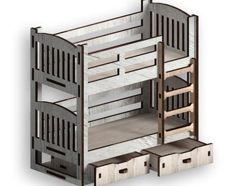 Barbie Bunk Bed Laser Cut Files (SVG, DXF, PDF)