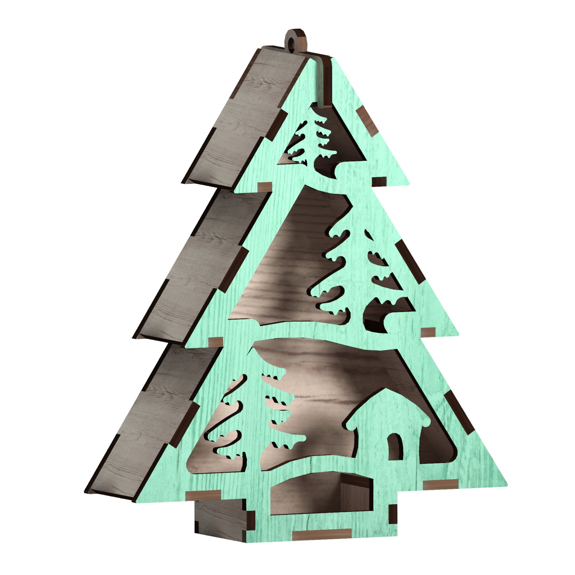 Christmas Tree Ornament Laser Cut Files | Etsy