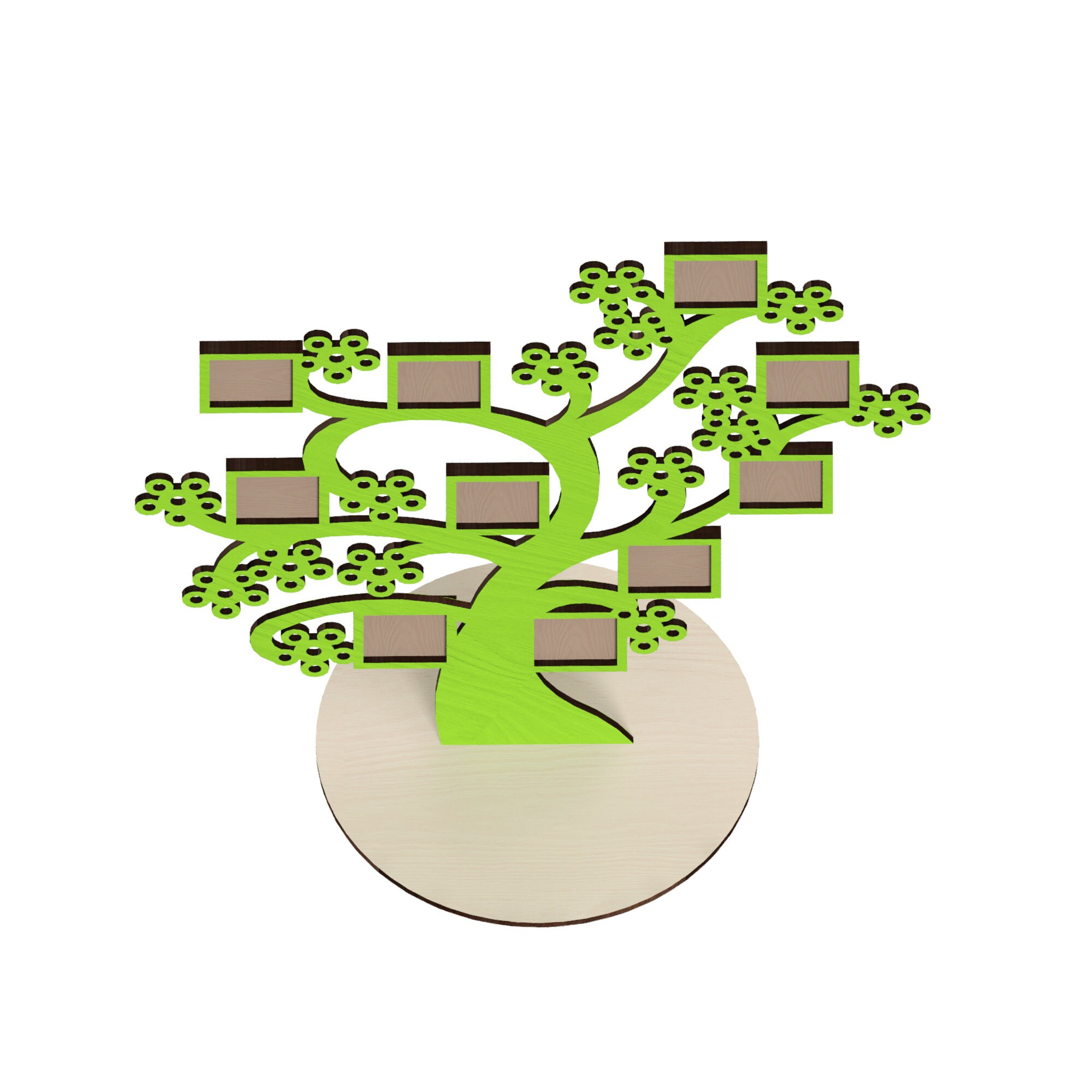 Family Tree Picture Frame Display Laser Cut Files Etsy