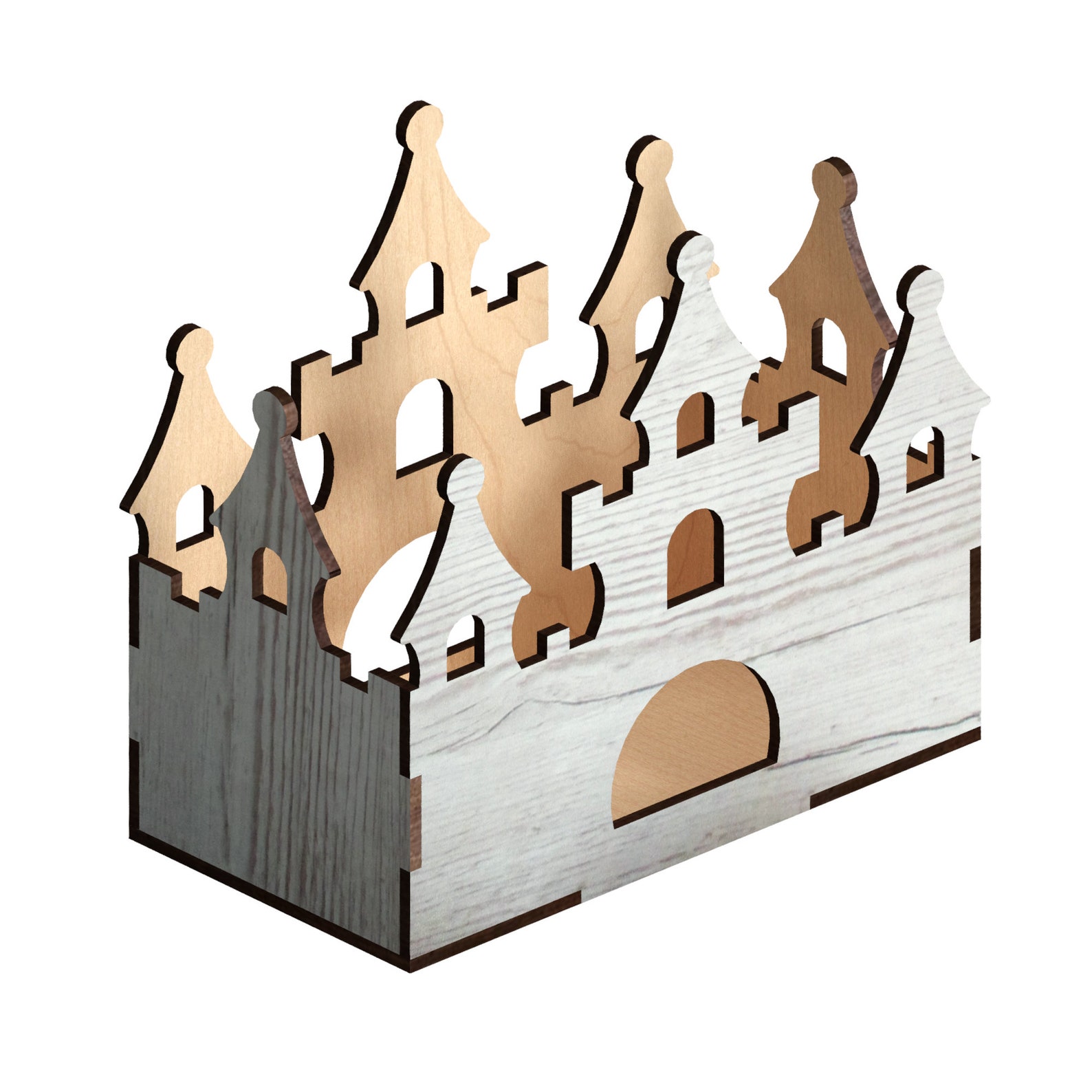 Castle Box Laser Cut Files Laser Cut Template Laser Cut Etsy