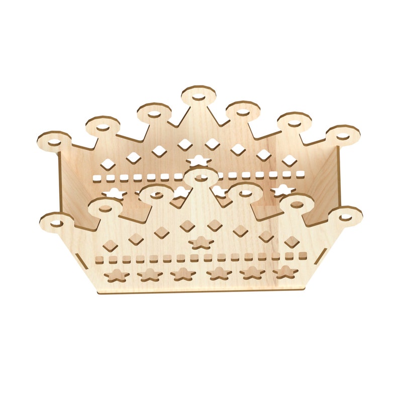 Crown BoxLaser Cut Files laser cut template Vector for Etsy