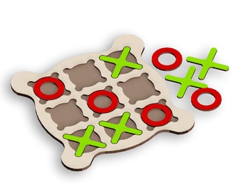 Jogo da velha: arquivo de corte a laser SVG DXF PDF para jogo de tabuleiro