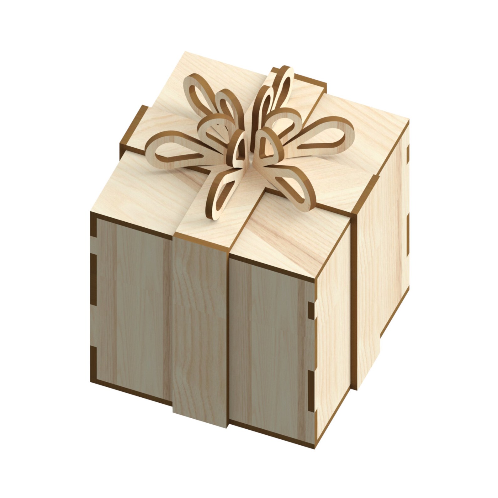 Gift Box 10x10x10cm Laser Cut Files laser cut template Etsy