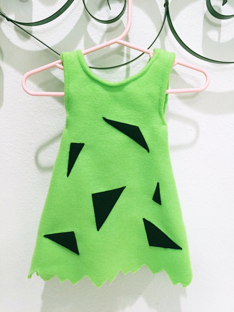 dress up party dress Pebbles inspired Cave girl costume dress with bone hair clip
