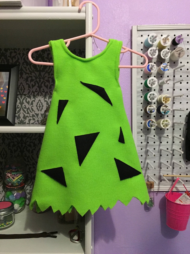 dress up party dress Pebbles inspired Cave girl costume dress with bone hair clip