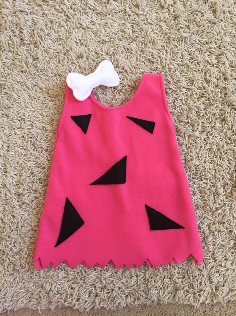 dress up party dress Pebbles inspired Cave girl costume dress with bone hair clip