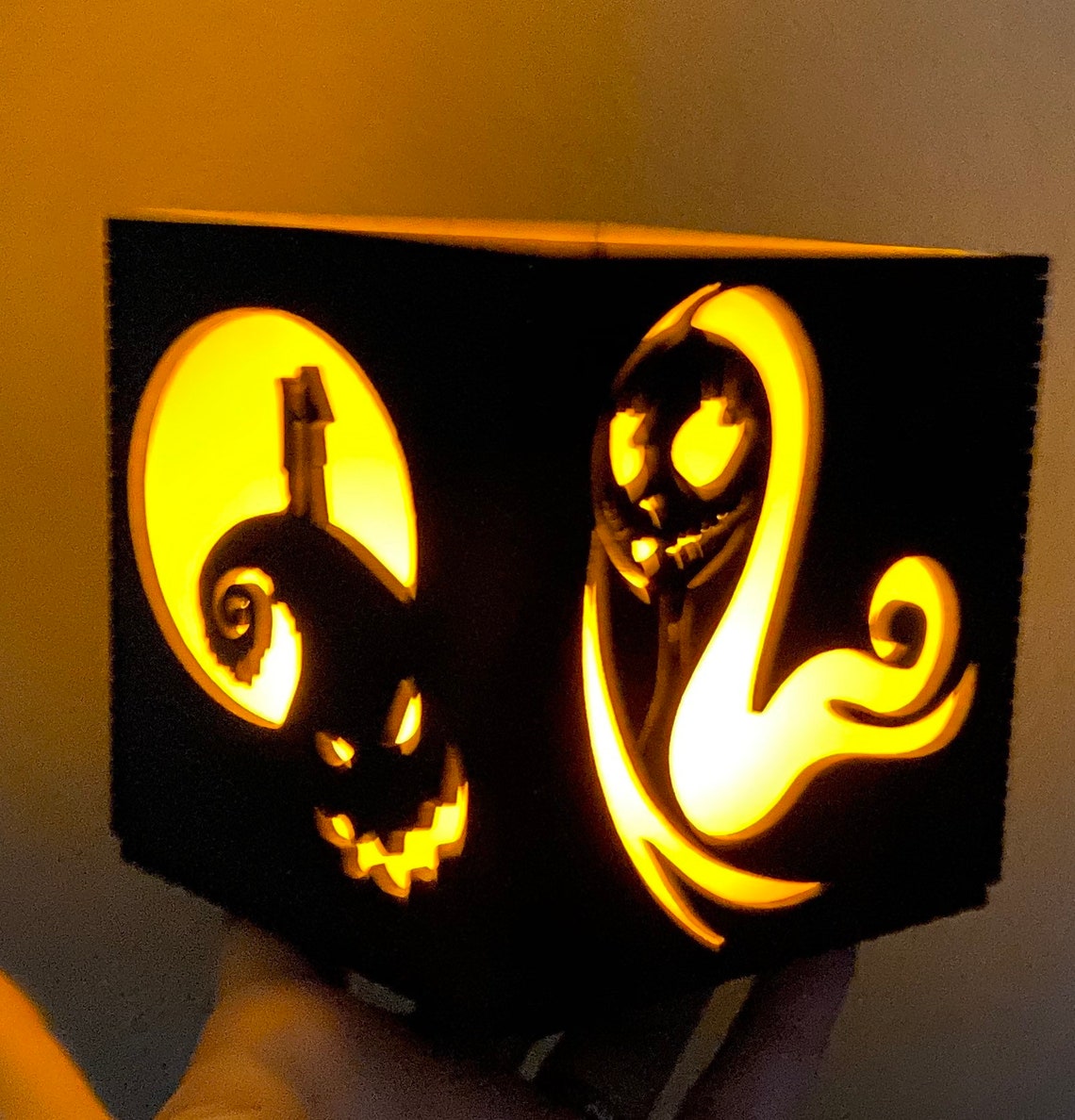Laser cut wooden light boxes with battery tea light included Etsy