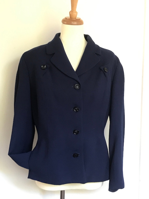 Vintage blue 1940s suit jacket