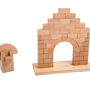 Montessori Roman Arch| XLARGE Wooden Puzzle| Sensorial Material| Architectural Building Blocks | Educational Toy