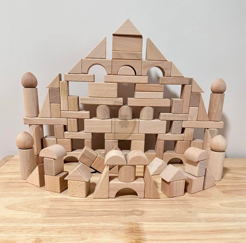 SALE Handmade Wooden Blocks, Eco Friendly Toys, Children Wooden Toys. 