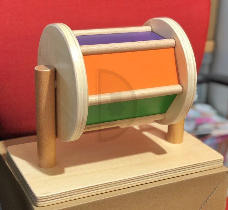 Montessori Spinning Drum Baby Developmental Toy Montessori image 4