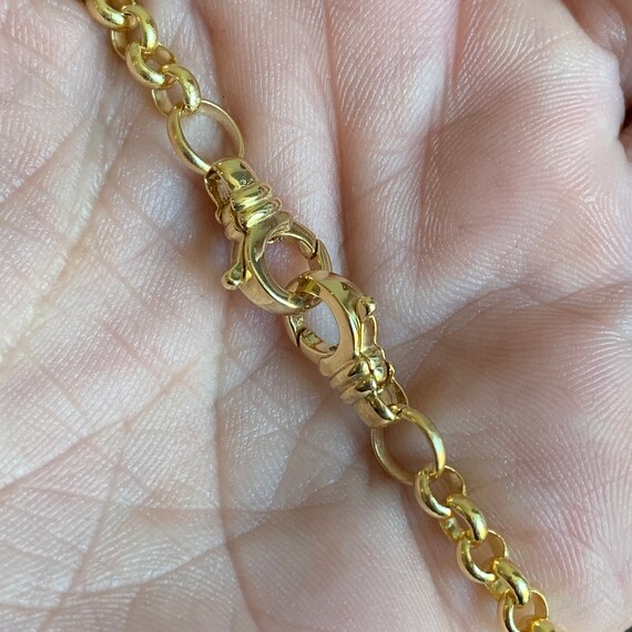 14K Not Hollow Solid Gold Rolo Chain 