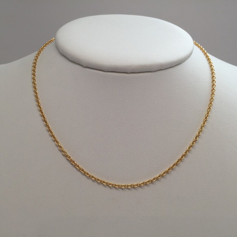 14K PINK GOLD 1.0MM ROUND CABLE LINK PENDANT CHAIN NECKLACE