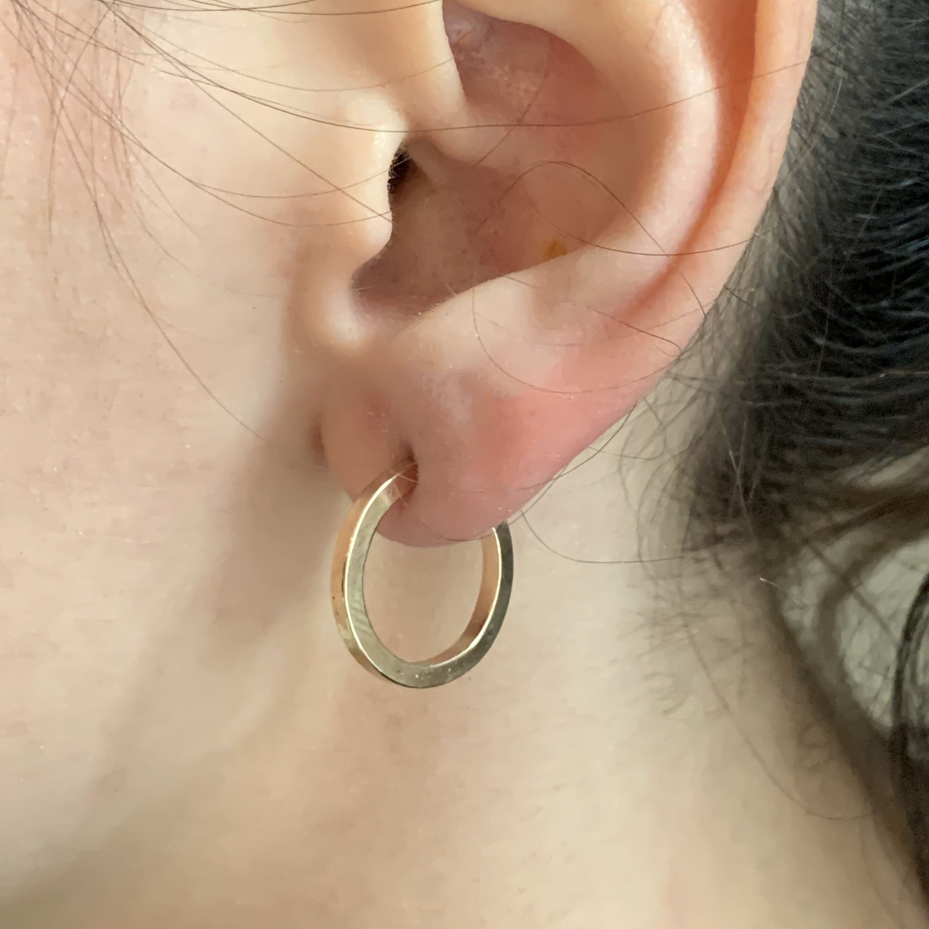 Awesome New Classic Yellow Gold Plated Smooth and Shiny 1.75 Round Hoop Earrings for Women Lady Awesome New Classic Yellow Gold Plated Smooth and Shiny 1.75 Round Hoop Earrings for Women Lady
