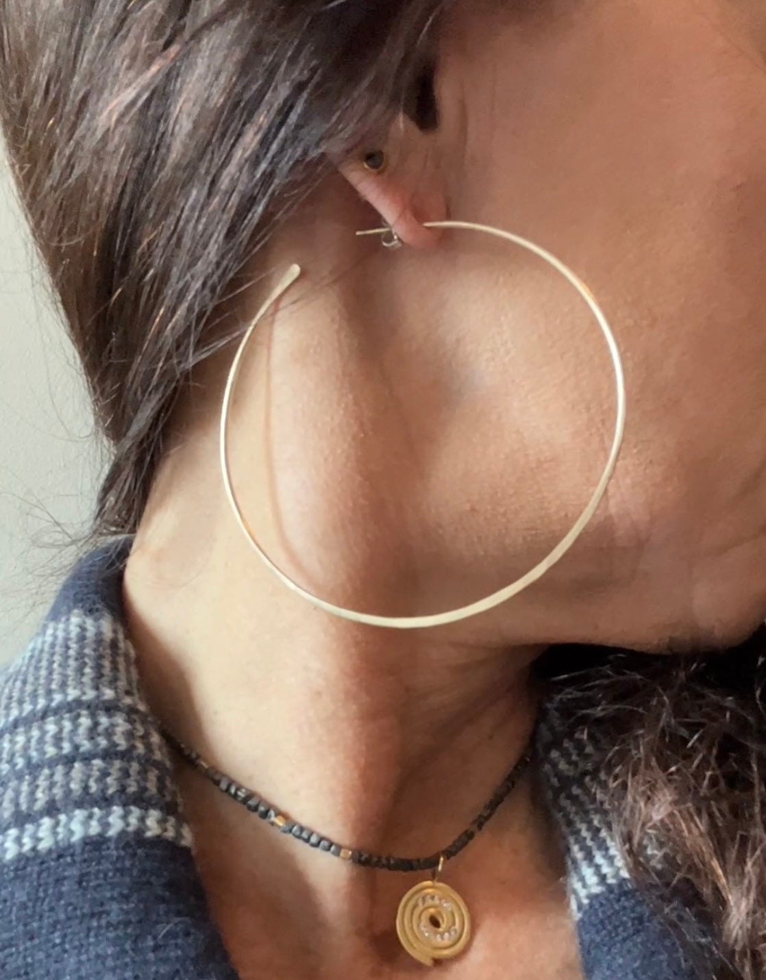 Yeda Hoop Earrings * Rose Quartz & Moonstone * Gold Plated 18k, Silver –  ByCila, Inc