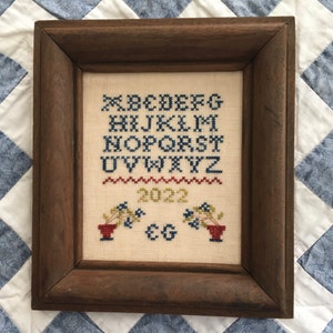 Blue Alphabet, by Town Designs Cross Stitch, Counted Cross Stitch Pattern/Chart Pack