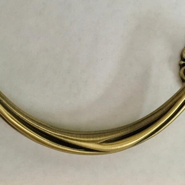 Antique Brass /Bronze Medallion Bale Handle Ring Drop drawer Pull  Knob Dresser Vintage Chest Handle