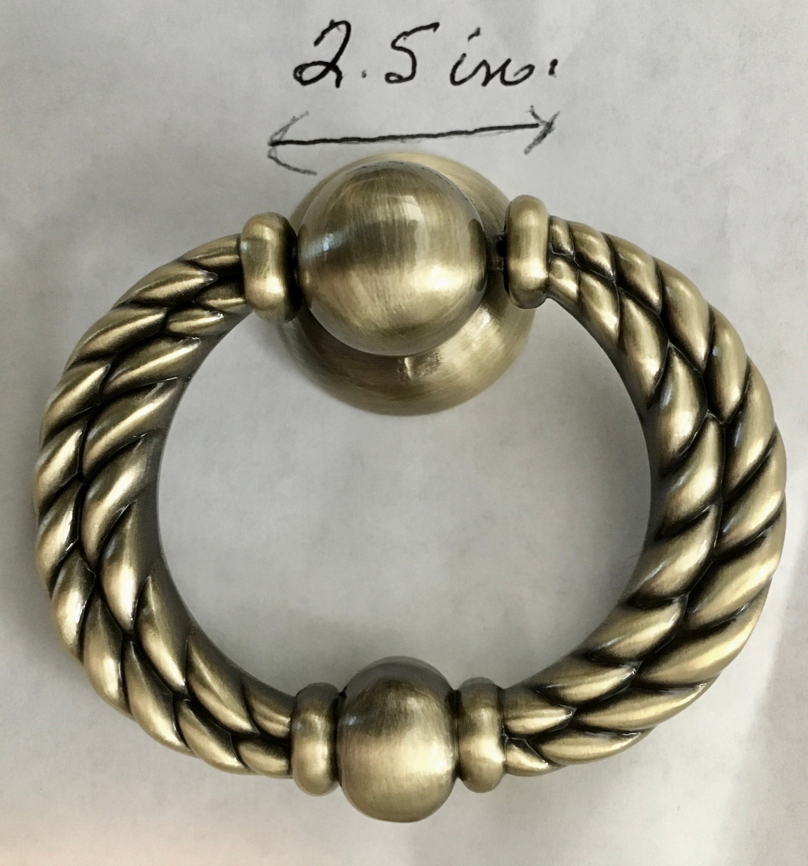 Antique Brass/Bronze Rope Bale Dresser Chest Buffet Pull Etsy