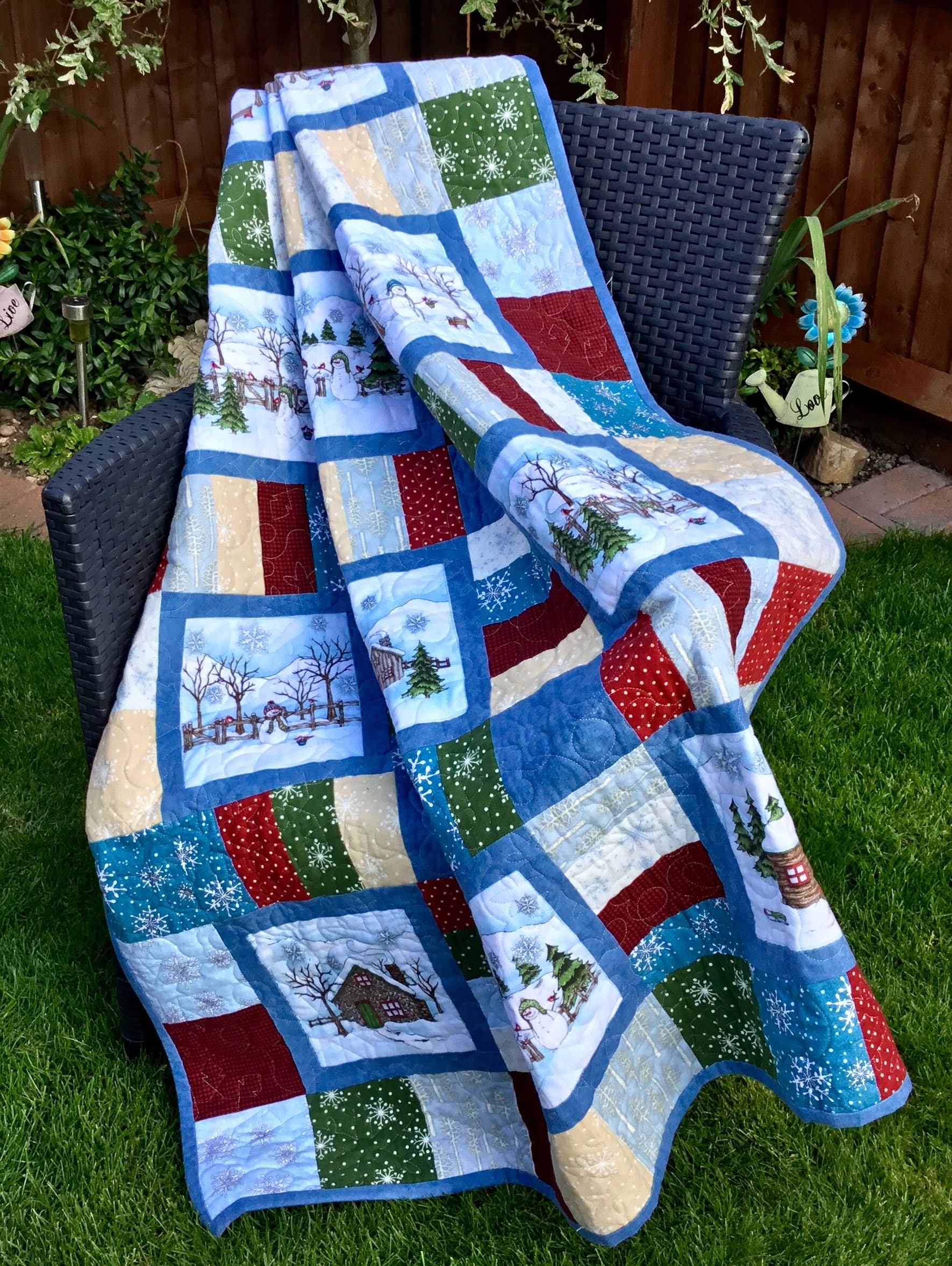 Handmade Patchwork Quilt.....christmas Quilt Etsy