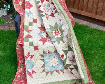 Handmade Patchwork Quilt.......Christmas Stars