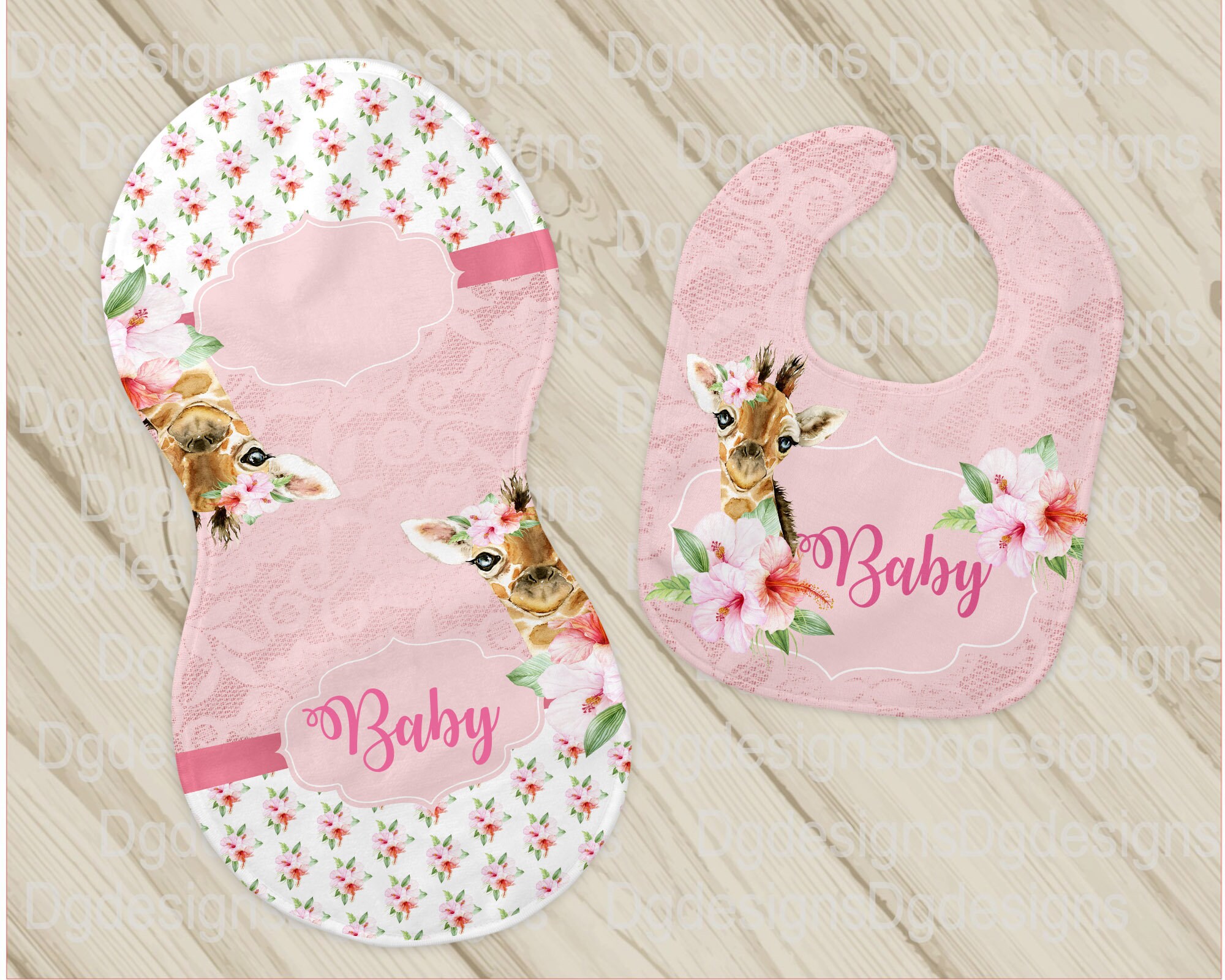 Baby Bib Set *Bundle instant Digital Design Sublimation Template