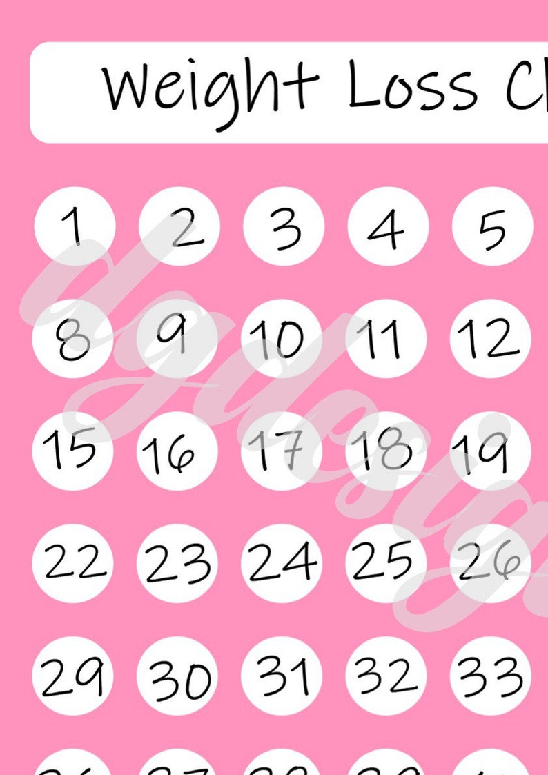 Pink Weight Lose Chart Uk Lbs digital Download SUBLIMATION Etsy