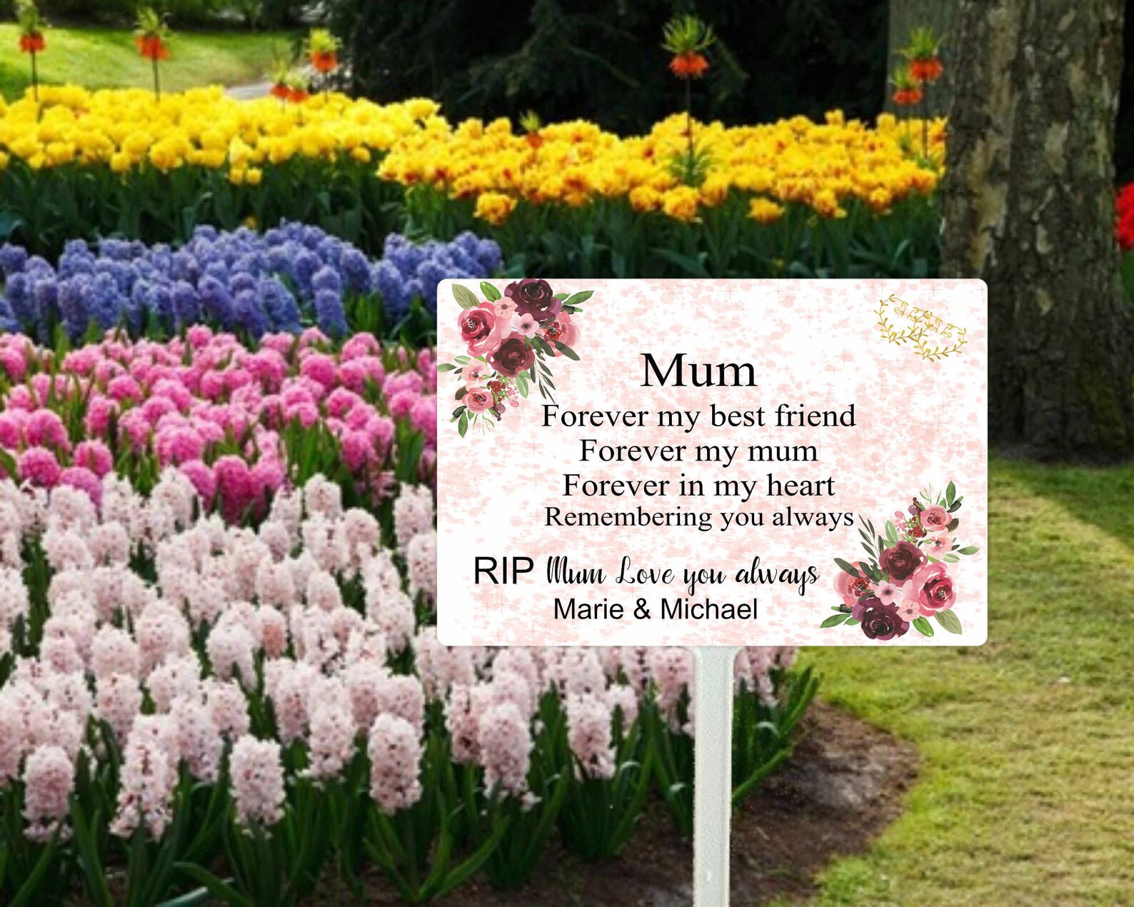 Mum Memorial Plaque Grave Designs Aluminium Sublimation Etsy UK