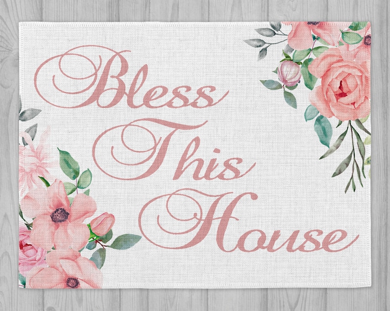 Linen Table Mat Place Setting *pink roses instant Digital Design Template