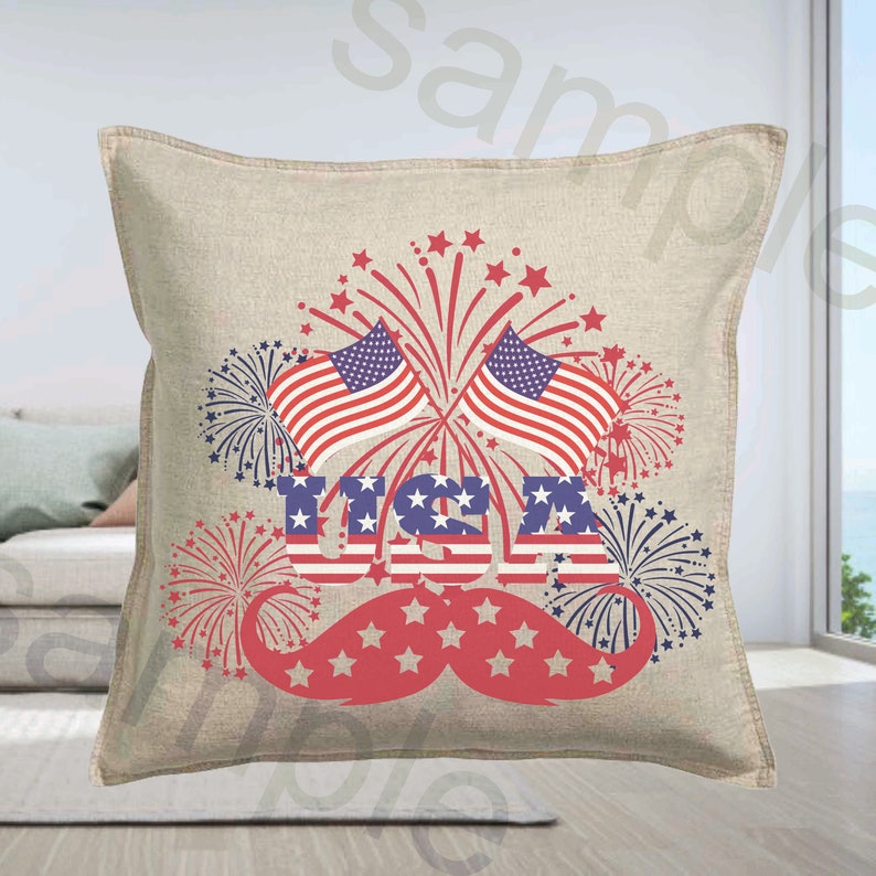 design transfer USA FIREWORKS *cushion instant Digital Design Template sublimation