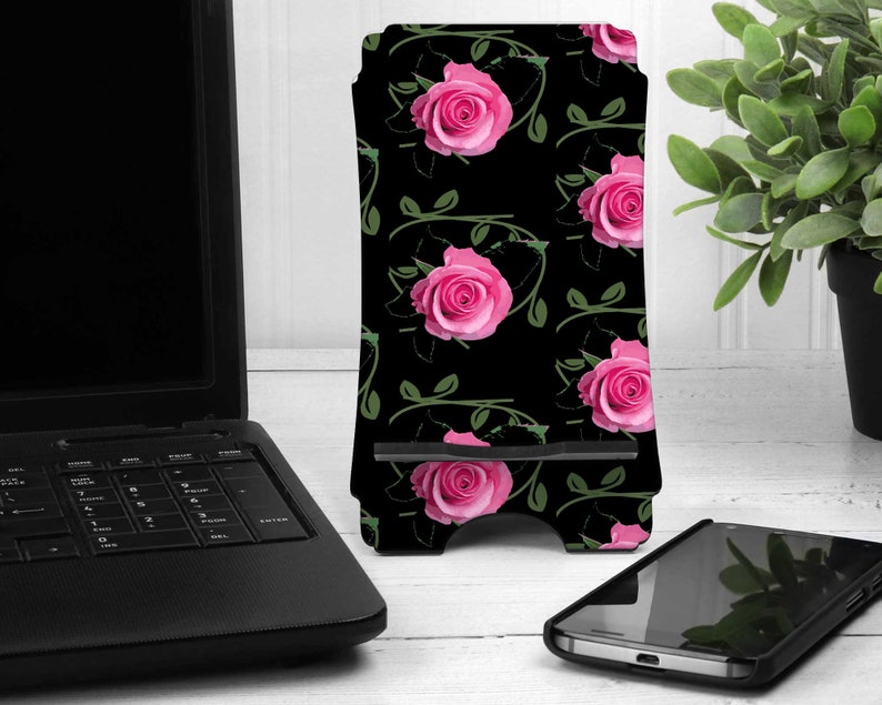 instant Digital Design Sublimation  Template Pink Rose Mobile Phone Stand *cell*
