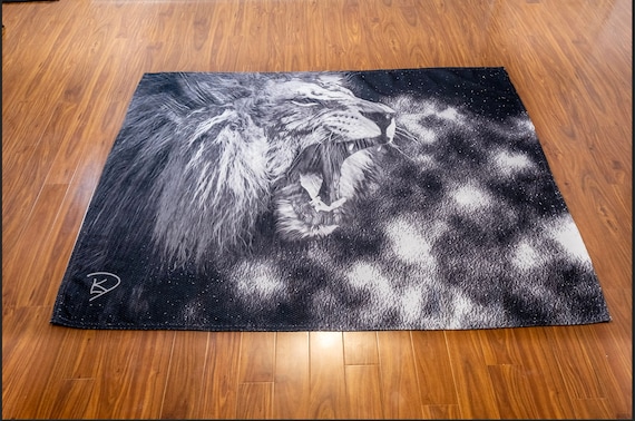 Lion Living Room Rug Lion Dorm Room Decor