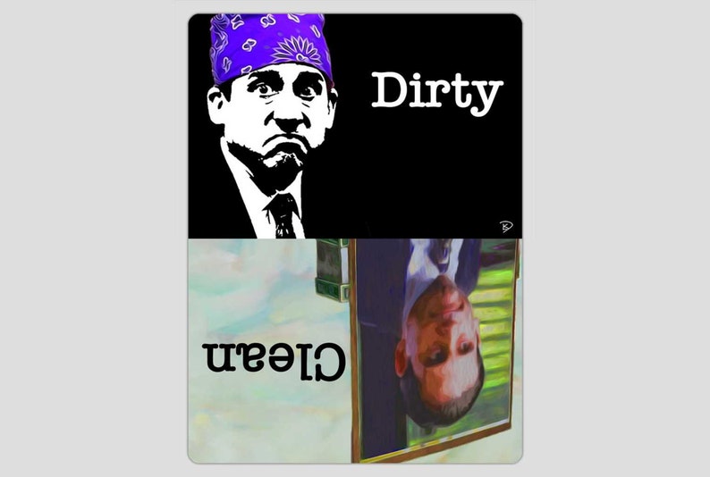Michael Scott Clean Dirty Dishwasher Etsy
