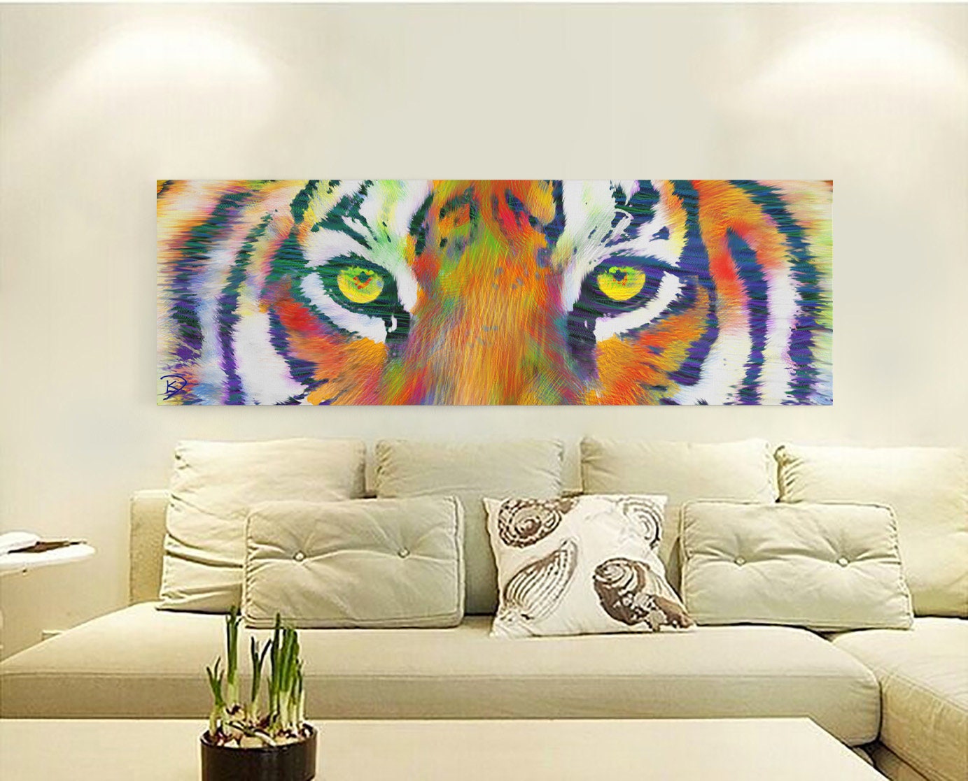 Tiger Eye Canvas Tiger Wall Art Etsy