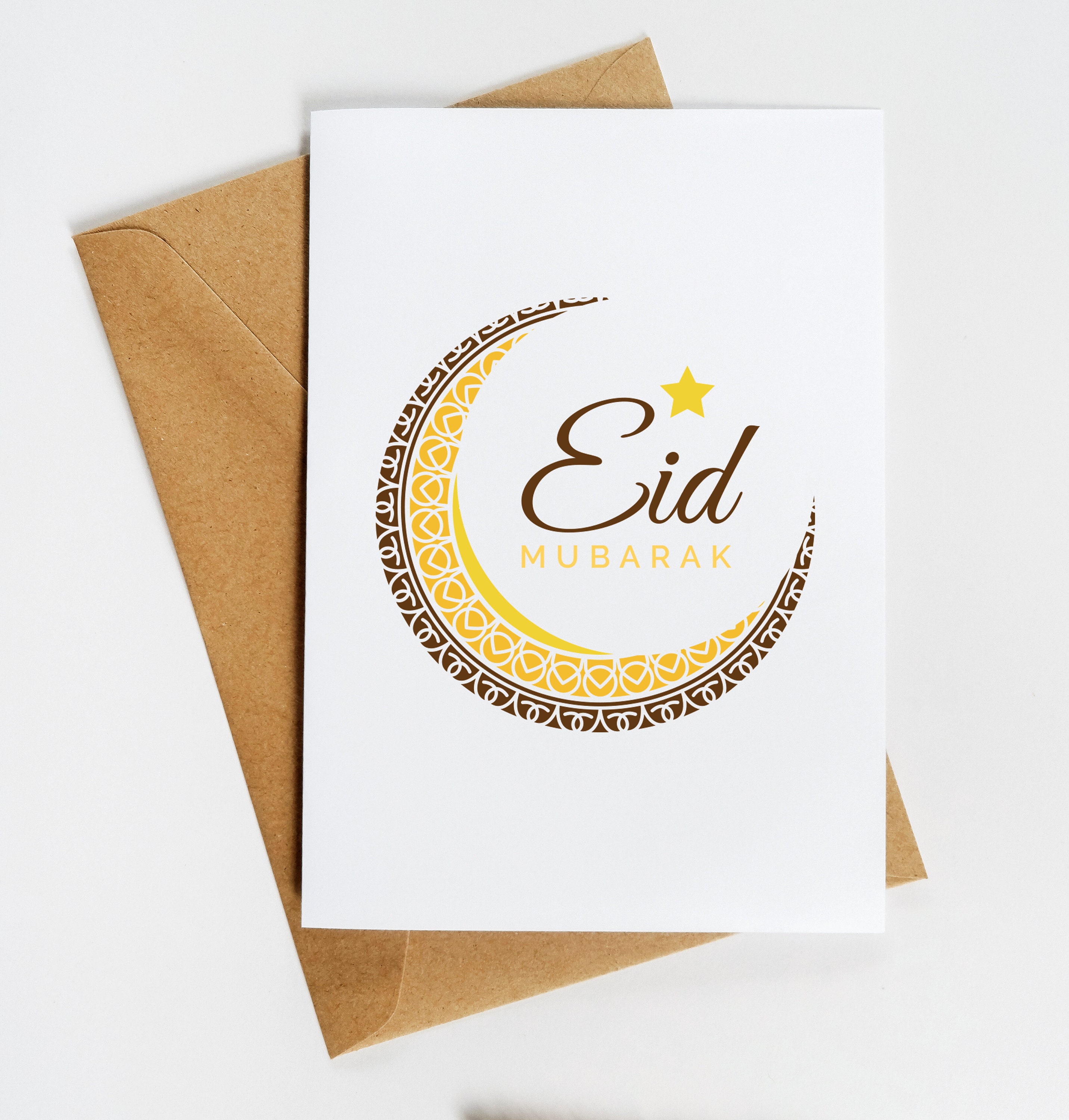 Eid Mubarak Card Printable With 3 Color Options Greeting - Etsy