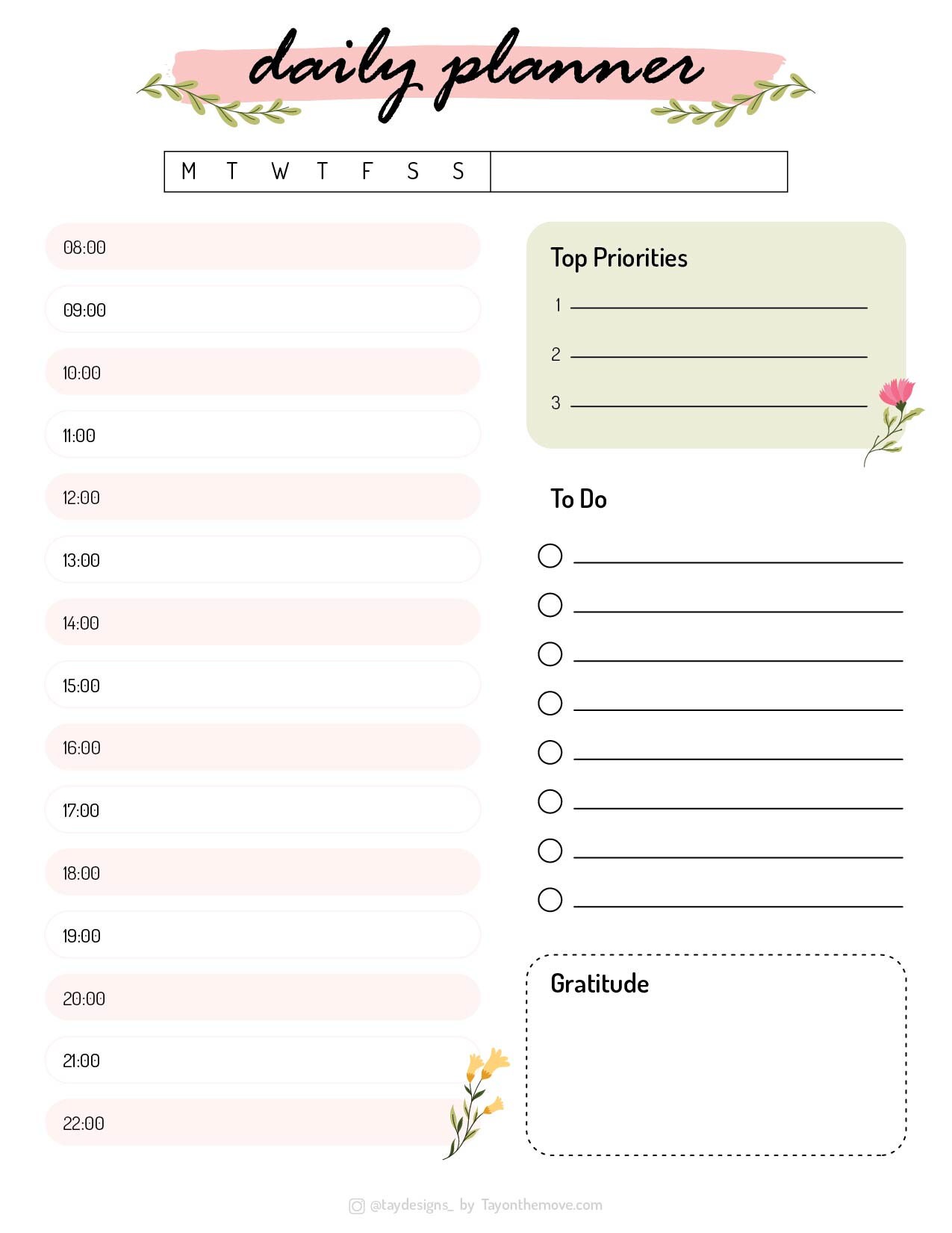Monthly, Weekly, Daily Planner, Organizer, Printable - Etsy