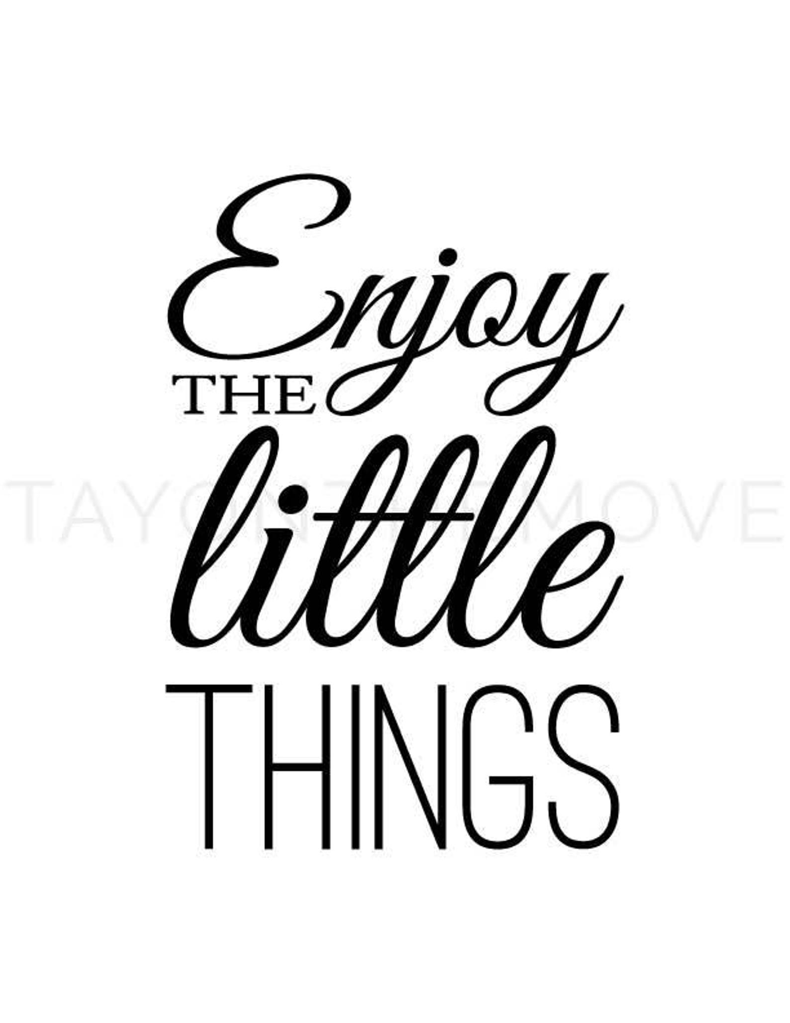 Enjoy the Little Things Typographic Printable Etsy